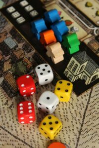 Exemple de dés d'un jeu de société